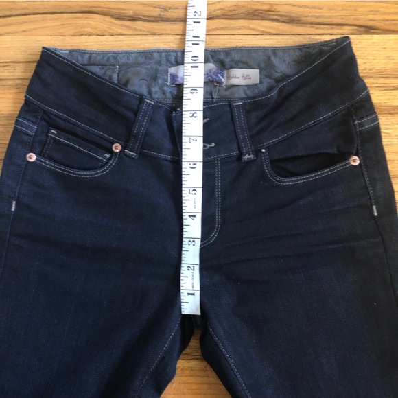 Paige Hidden Hills High Rise Straight leg jeans dark blue minor flaw size 24 - Picture 6 of 16